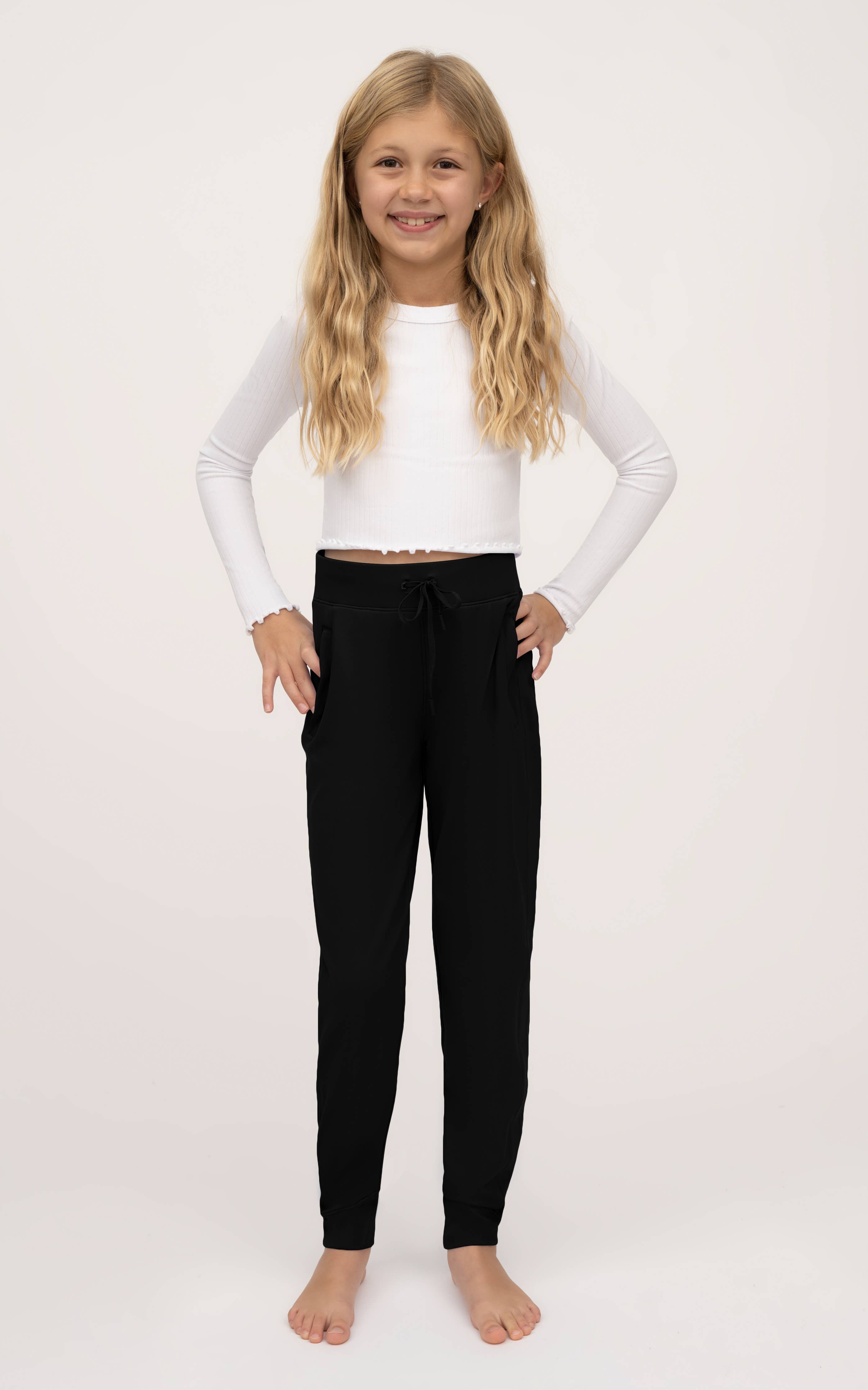 Tween Girls Lux Side Pocket Jogger with Drawstring